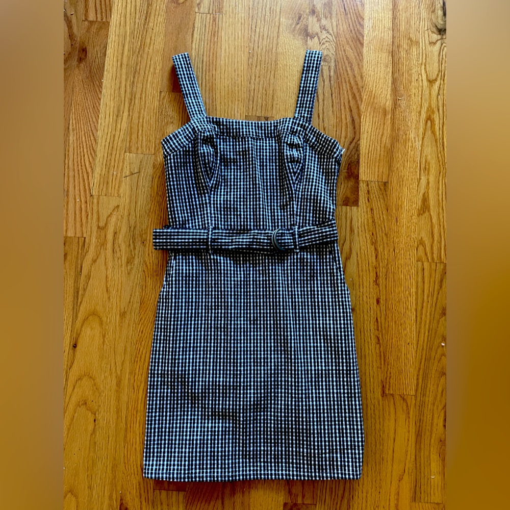 Hollister black and white gingham dress